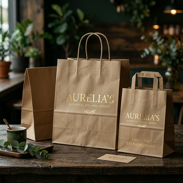 Baskılı kağıt poşetler