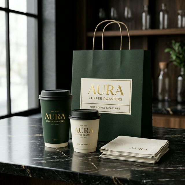 Premium baskılı ambalaj ürünleri - bardak, poşet, peçete